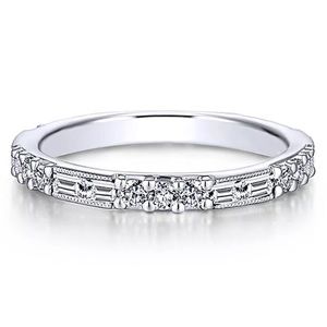 925 Silver White Sapphire Band Ring